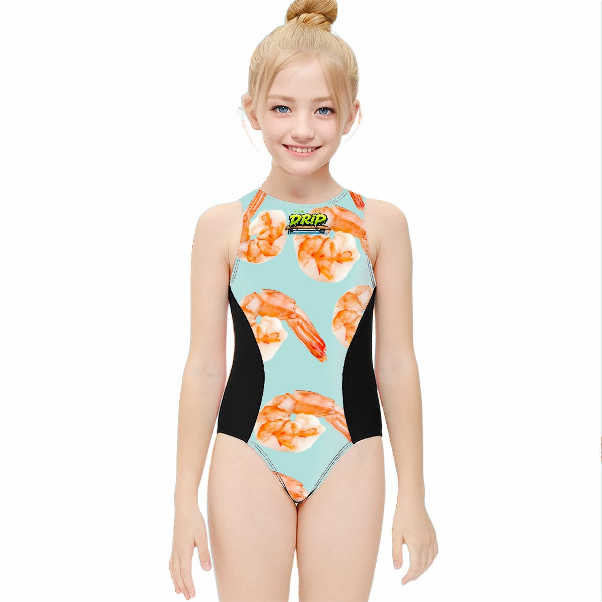 Girls One Piece Swimsuits - Shrimp Cocktail