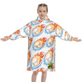 Youth Blanket Sweatshirt - Flamin Hockey Pucks White