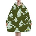 Adult Blanket Sweatshirt - Baseball Catcher Army Green