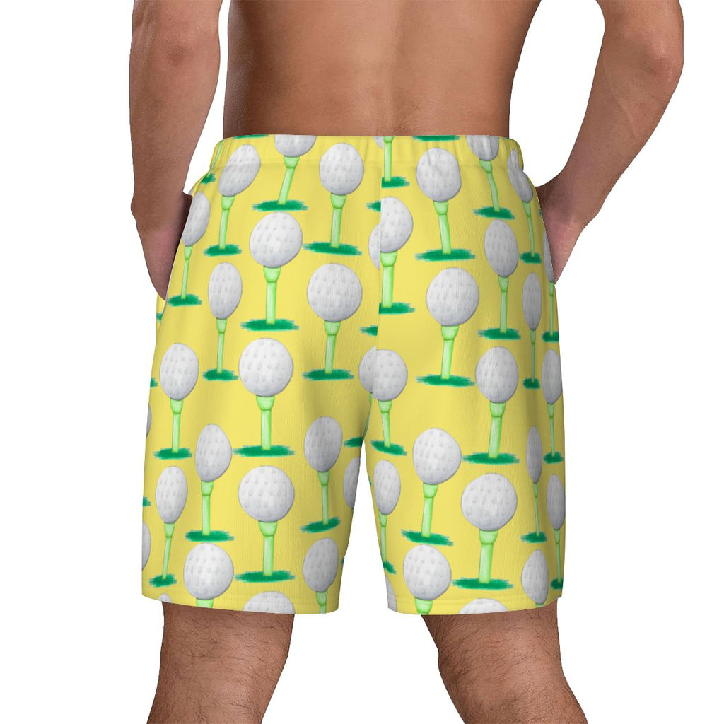W2W Pro Mesh Hybrid Shorts - Golf Ball and Tee Yellow