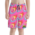 Youth Swim Shorts - Flamin Hockey Pucks Hot Pink