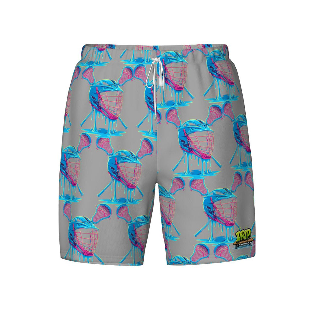 W2W Pro Mesh Hybrid Shorts - Lacrosse Helmet Sticks Grey