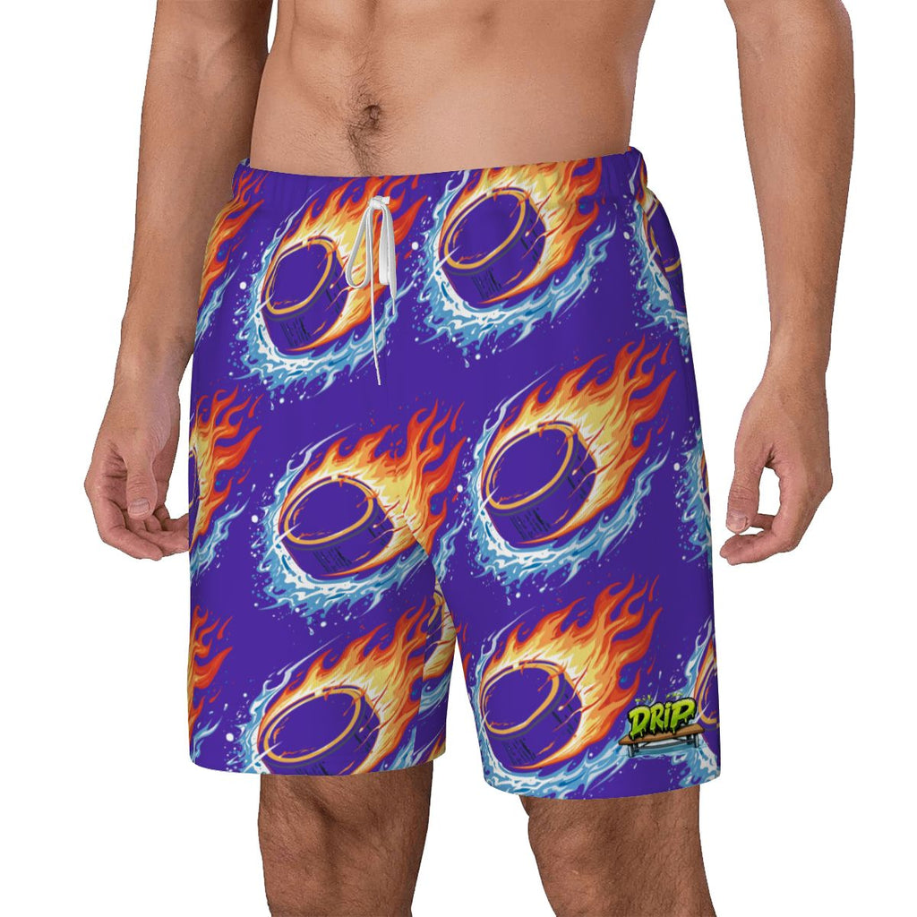 W2W Pro Mesh Hybrid Shorts - Flamin Hockey Puck Royal Purple