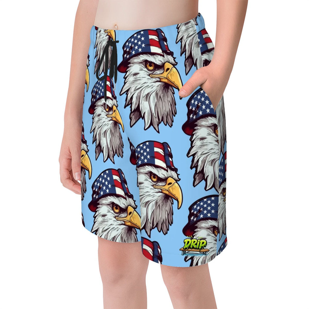 Youth Swim Shorts - Eagles Fly Blue