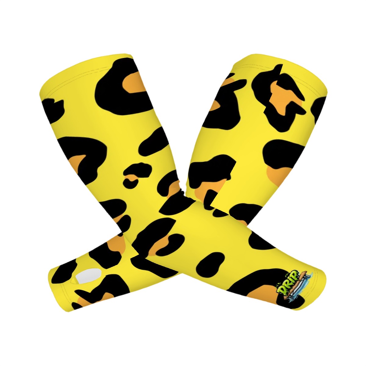 Drip Bench Performance Arm Sleeves - Drip Bench Leopard Yellow