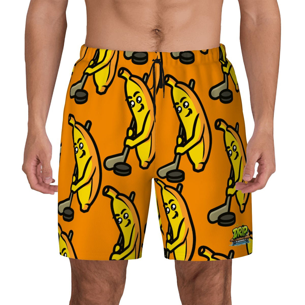 W2W Pro Mesh Hybrid Shorts - Bananas for Hockey Orange