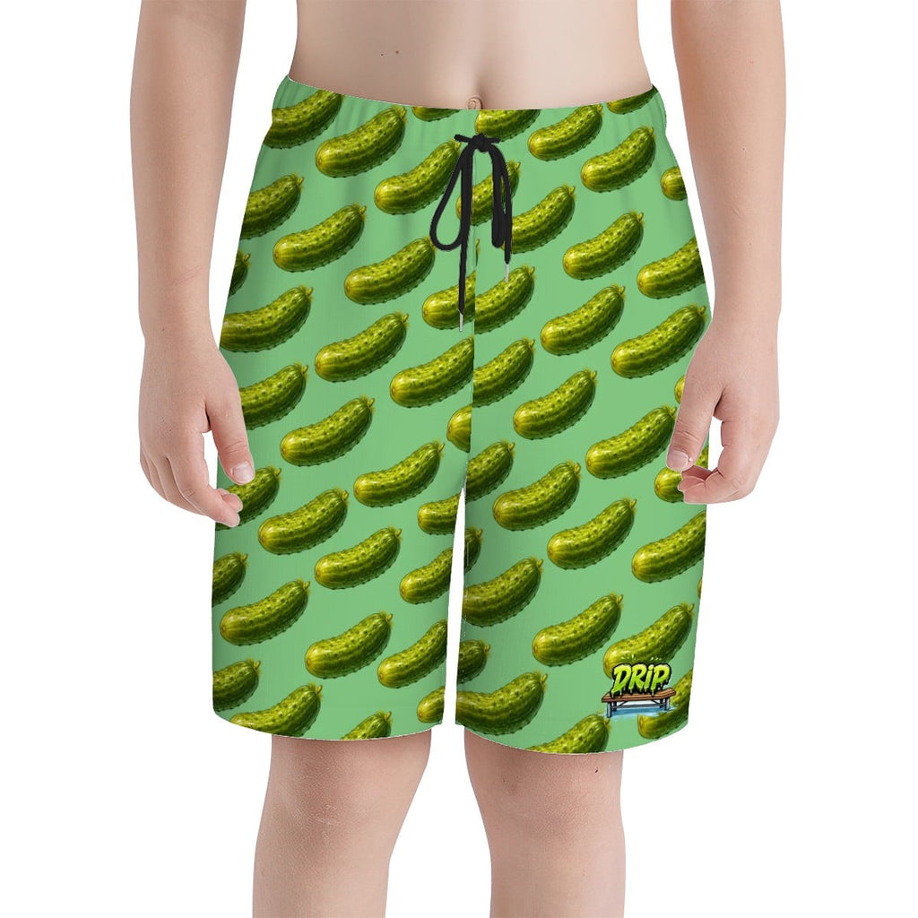 Youth Swim Shorts - Pickled Green