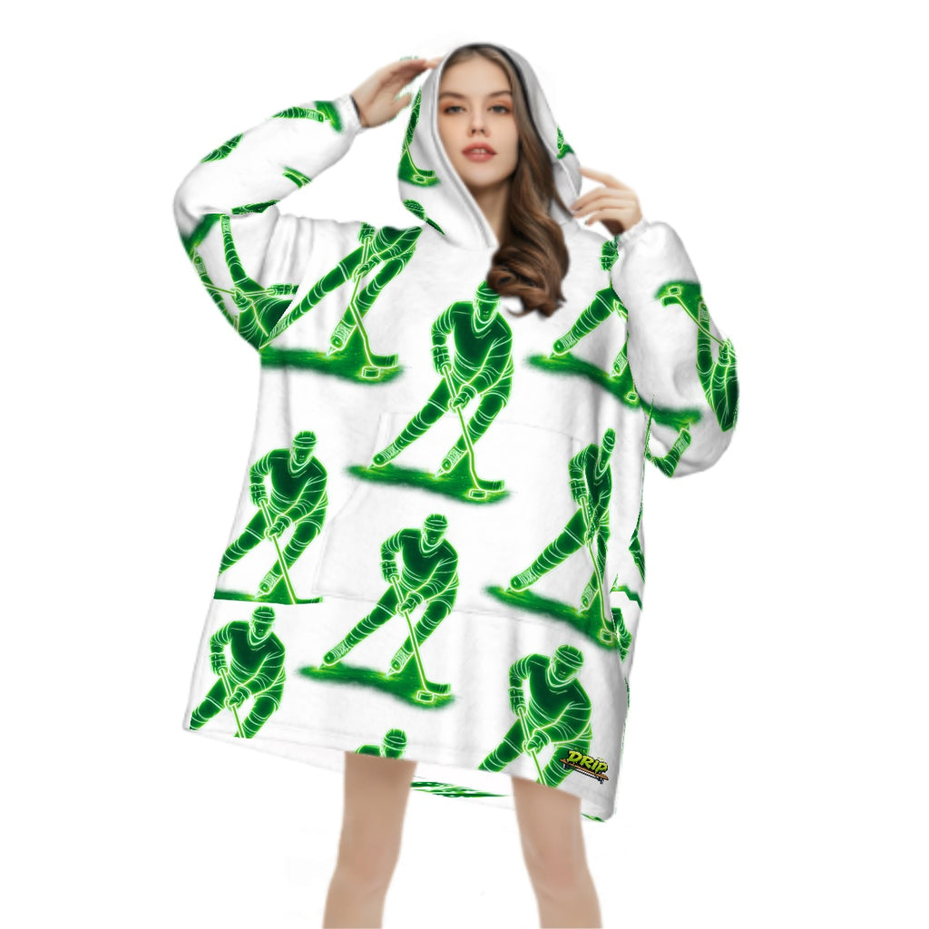 Adult Blanket Sweatshirt - Hockey Guys White