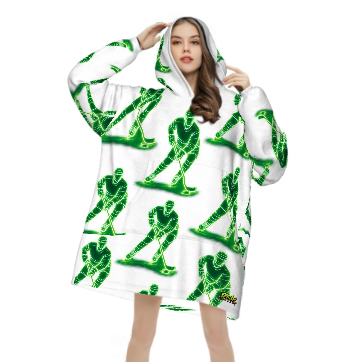 Adult Blanket Sweatshirt - Hockey Guys White