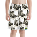 Youth Swim Shorts - Hockey Skates White