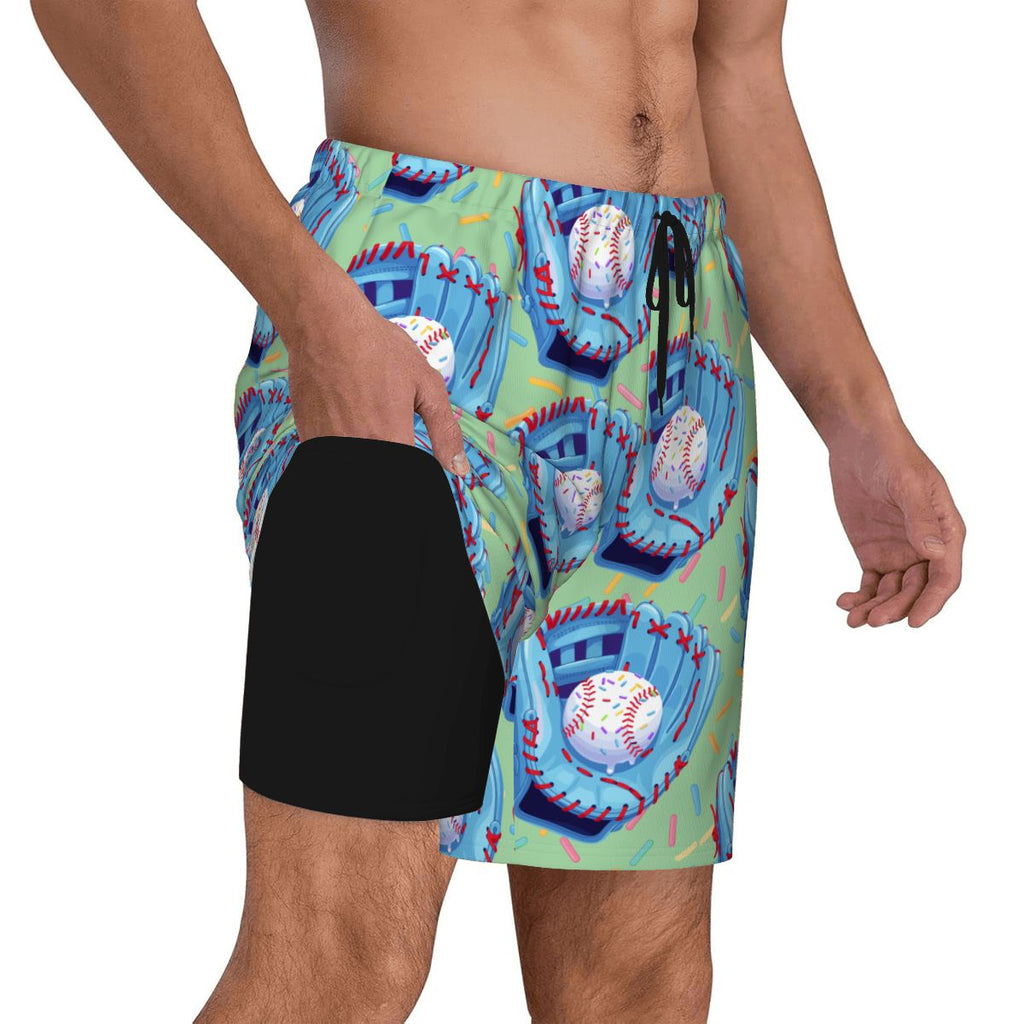 W2W Pro Mesh Hybrid Shorts - Baseball Sprinkles Drip Mint Green