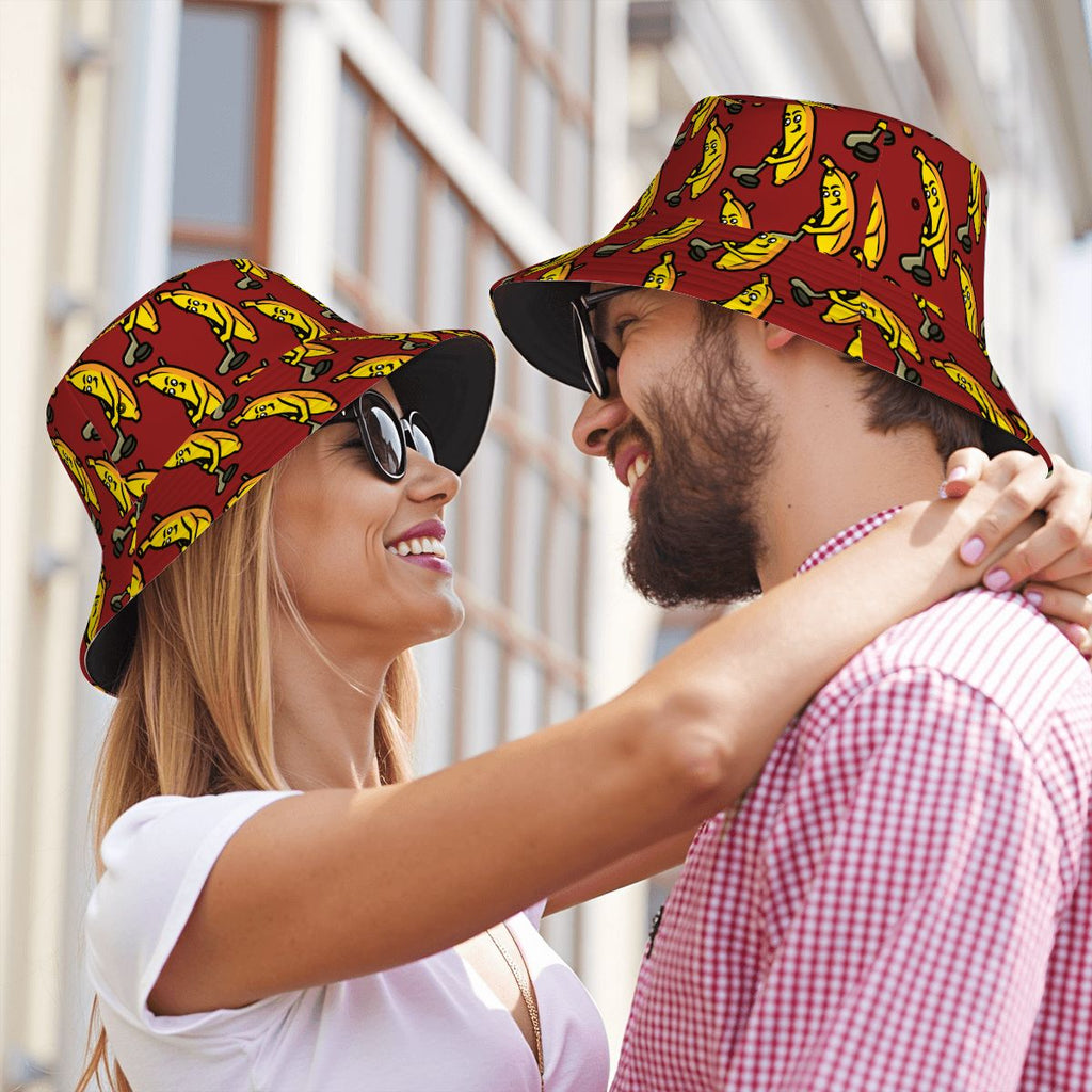Drip Bucket Hat - Bananas for Hockey Classic Red