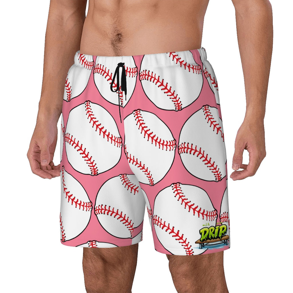 W2W Pro Mesh Hybrid Shorts - Baseballs Classic Pink