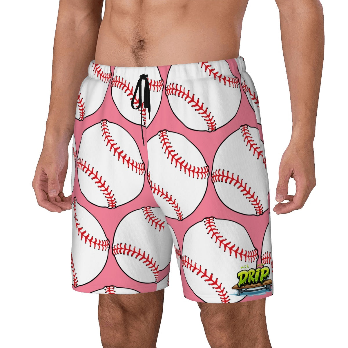 W2W Pro Mesh Hybrid Shorts - Baseballs Classic Pink