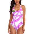 Women's One piece swimsuit - Neon Baseball Design