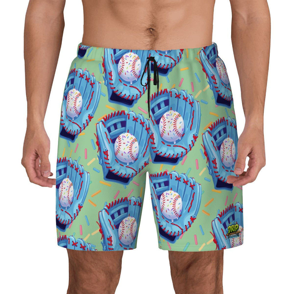 W2W Pro Mesh Hybrid Shorts - Baseball Sprinkles Drip Mint Green