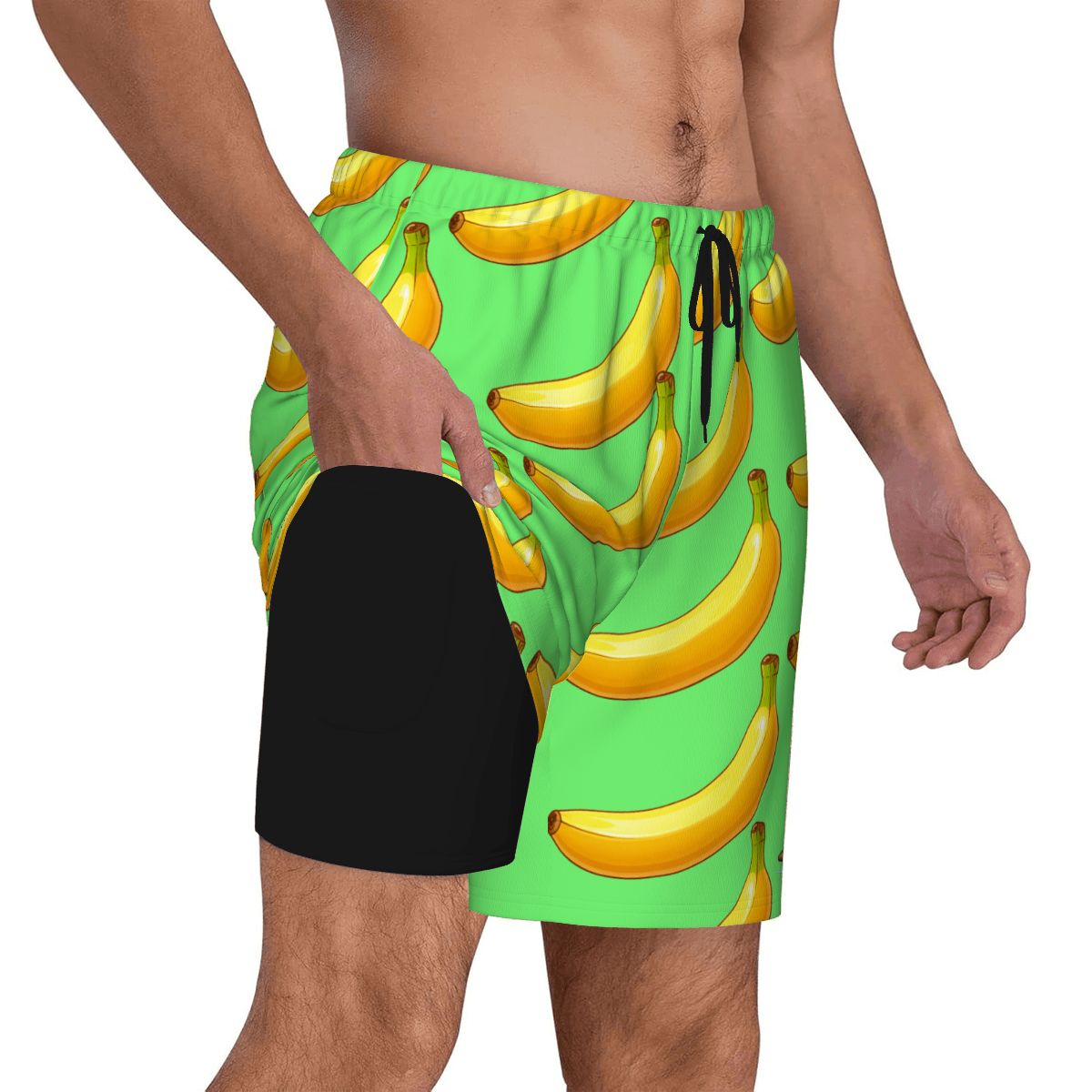 W2W Pro Mesh Hybrid Shorts - Bananas Hot Green
