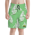 Youth Swim Shorts - Baseball Catcher Clove Green