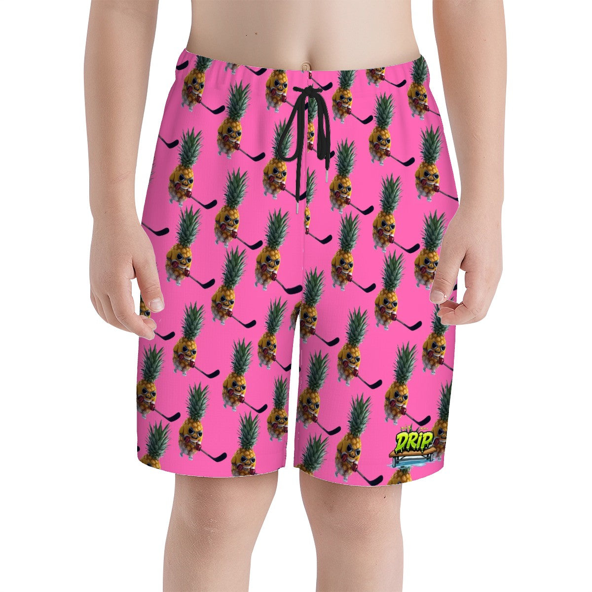 Youth Swim Shorts - Piney Snipes Pink