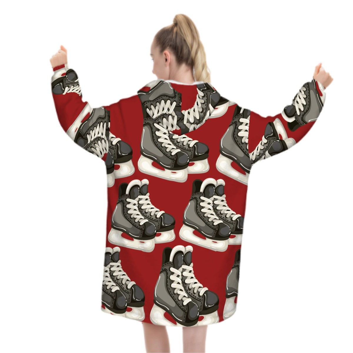 Adult Blanket Sweatshirt - Classic Red