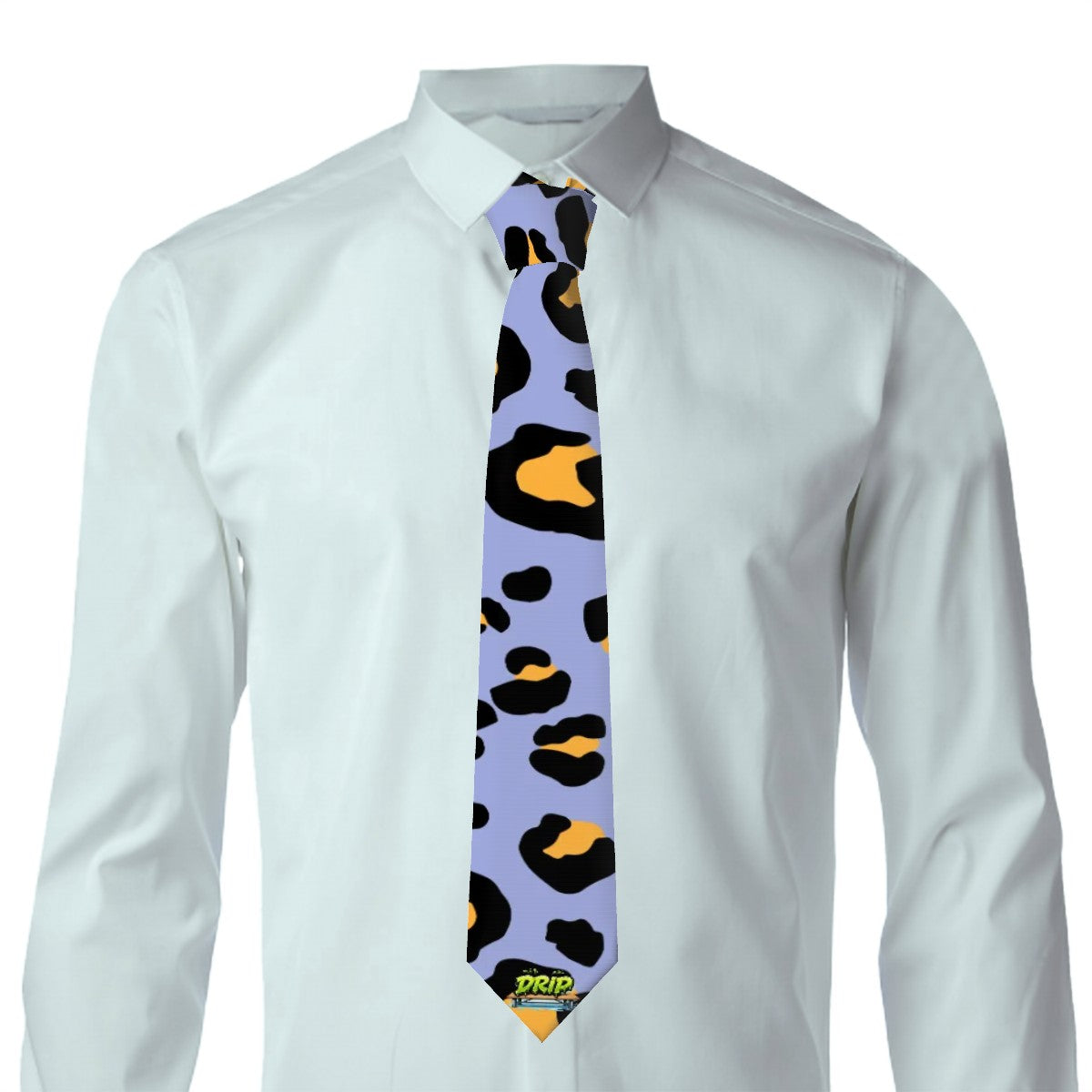 Game Day Tie - Drip Bench Leopard Light Purple