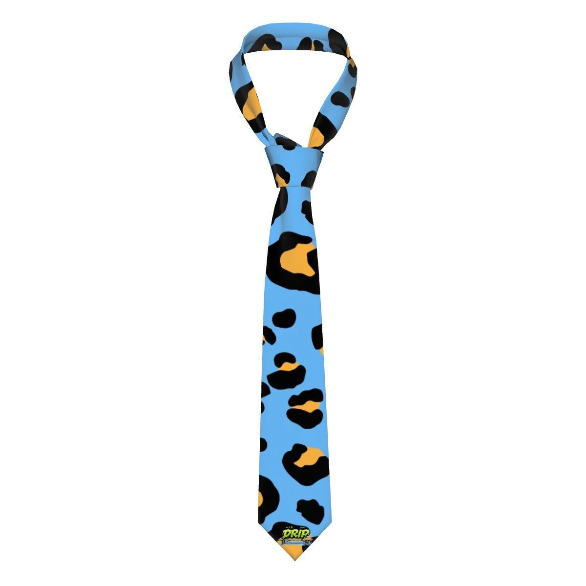 Game Day Tie - Drip Bench Leopard Sky Blue