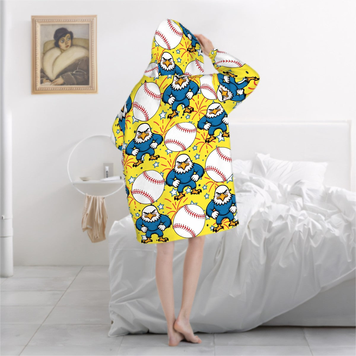 Adult Blanket Sweatshirt - Stars and Strikes Yellow