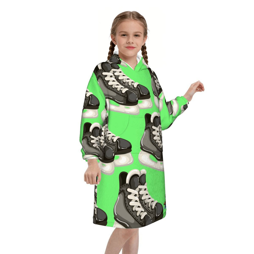 Youth Blanket Sweatshirt - Hot Green
