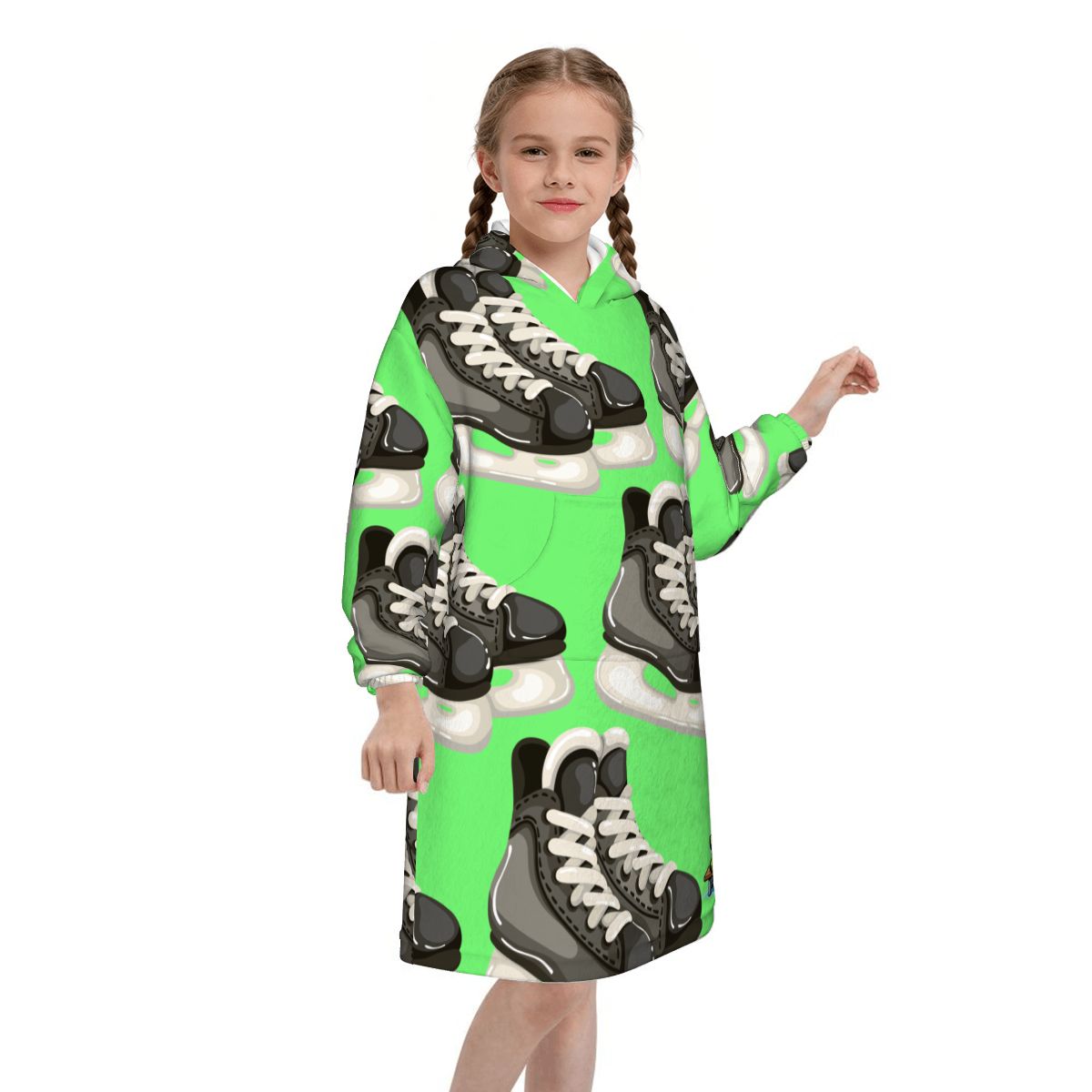 Youth Blanket Sweatshirt - Hot Green