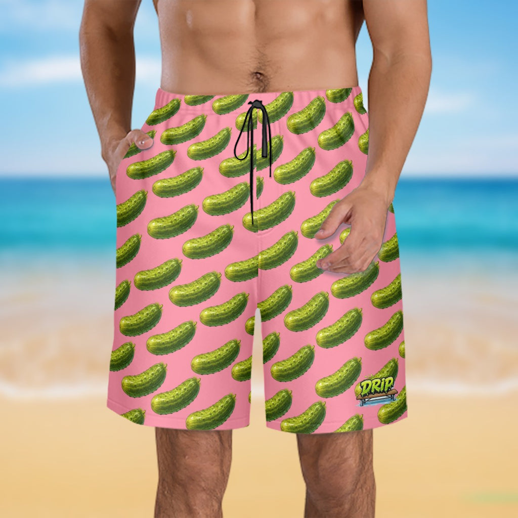 Men/Teen Swim Shorts - Pickled Pink