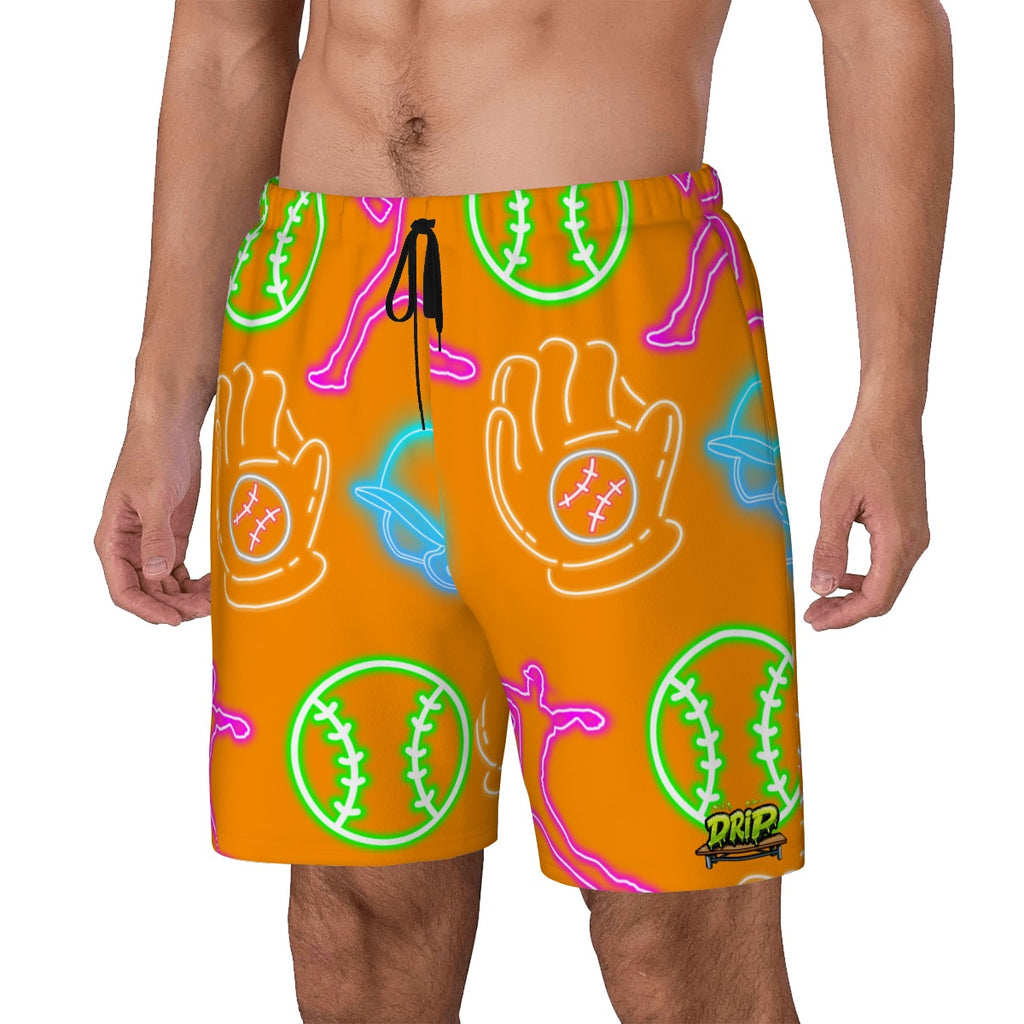 W2W Pro Mesh Hybrid Shorts - Orange Neon Lights