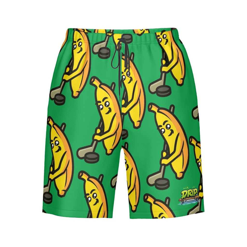 Men/Teen Swim Shorts - Bananas for Hockey Classic Green