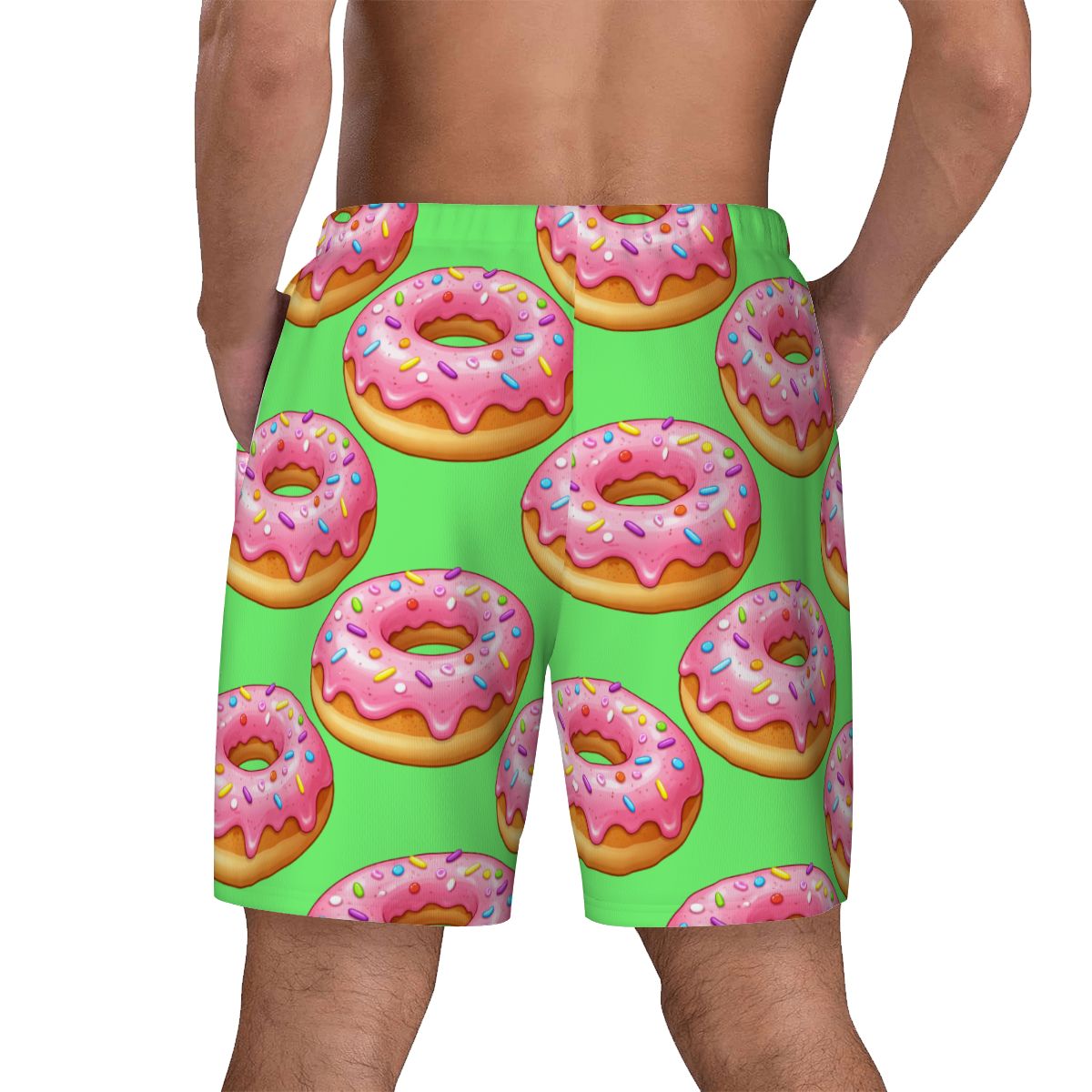W2W Pro Mesh Hybrid Shorts - Pink Donuts Hot Green