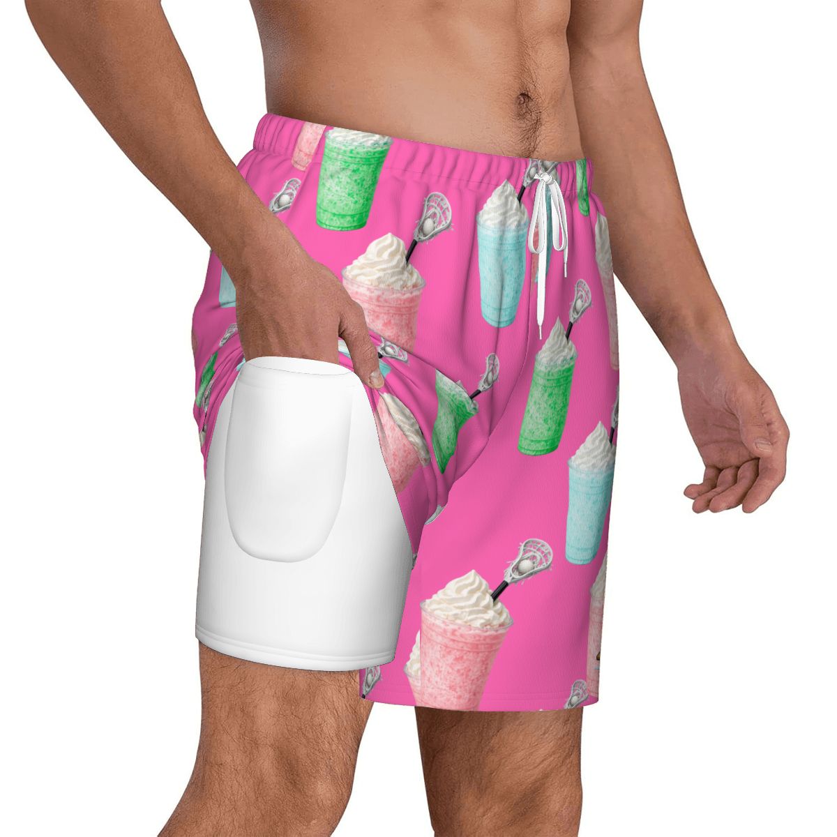 W2W Pro Mesh Hybrid Shorts - Ice Cream Lacrosse Hot Pink