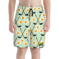 Youth Swim Shorts - Sunnyside Snipes Seafoam Green