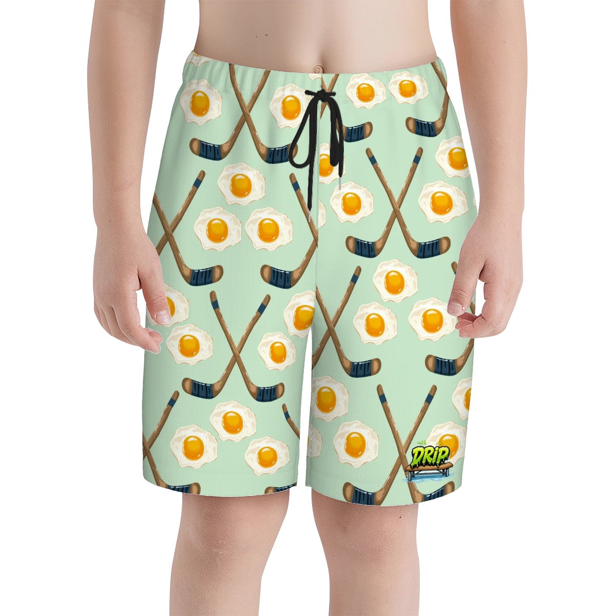 Youth Swim Shorts - Sunnyside Snipes Seafoam Green