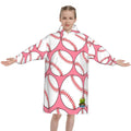 Youth Blanket Sweatshirts - Classic Baseballs Pink