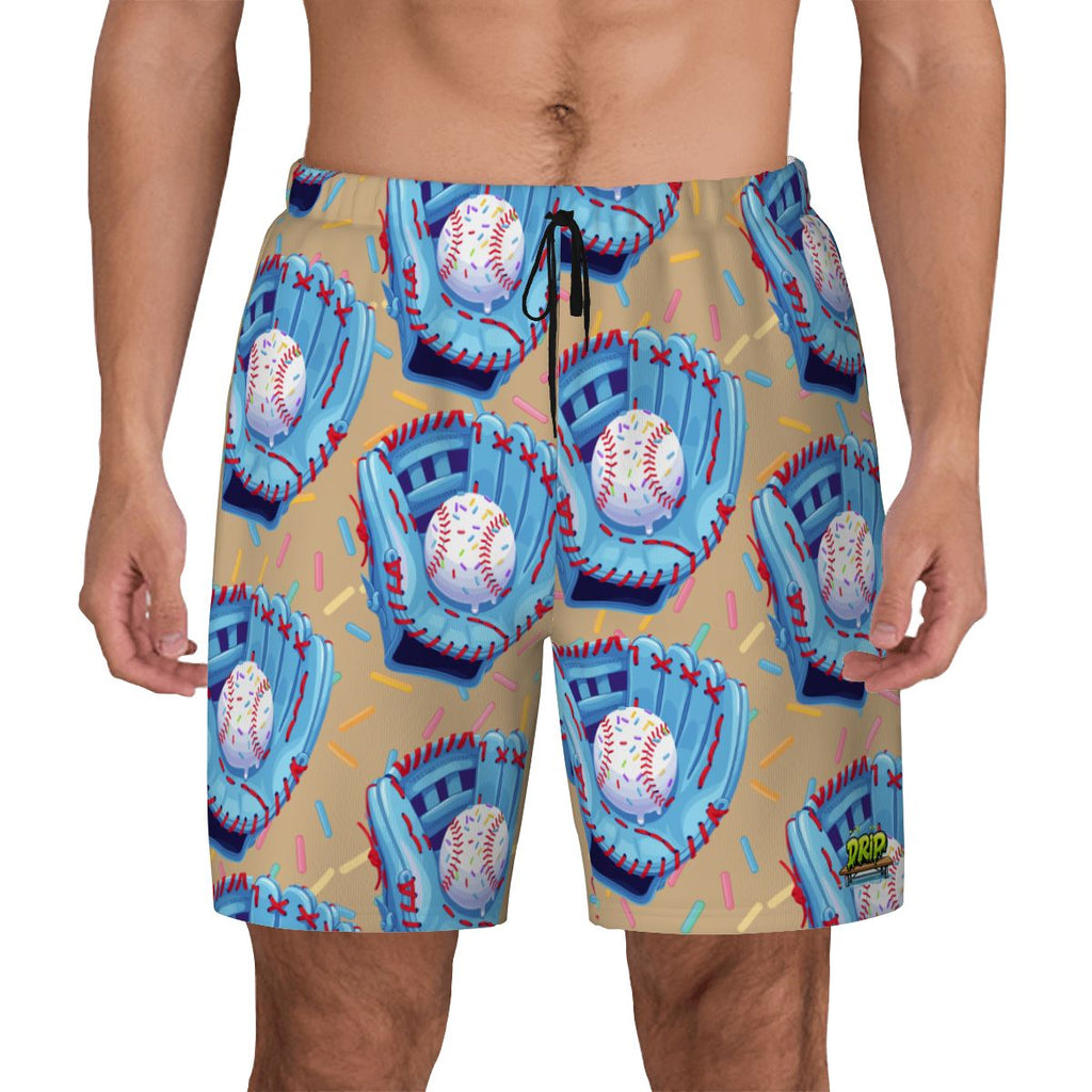 W2W Pro Mesh Hybrid Shorts - Baseball Sprinkles Drip Beige