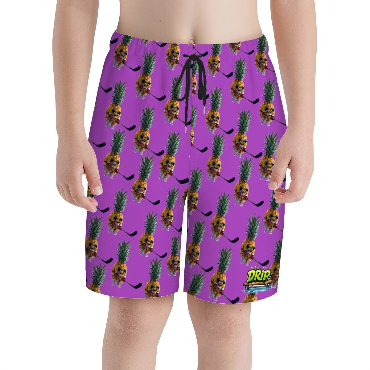 Youth Swim Shorts - Piney Snipes Purple