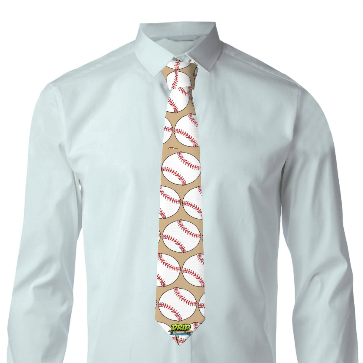Game Day Tie - Baseballs Classic Tan