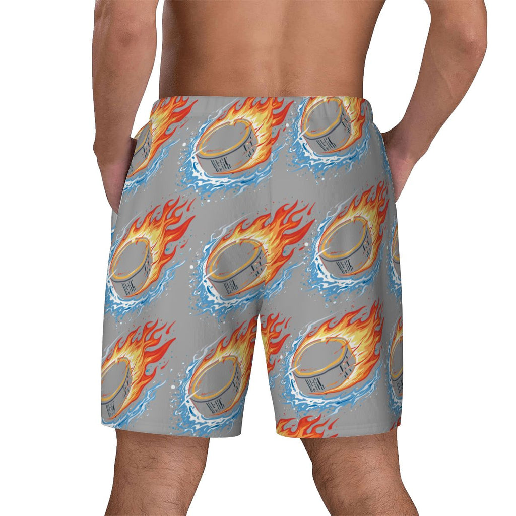 W2W Pro Mesh Hybrid Shorts - Flamin Hockey Pucks Grey