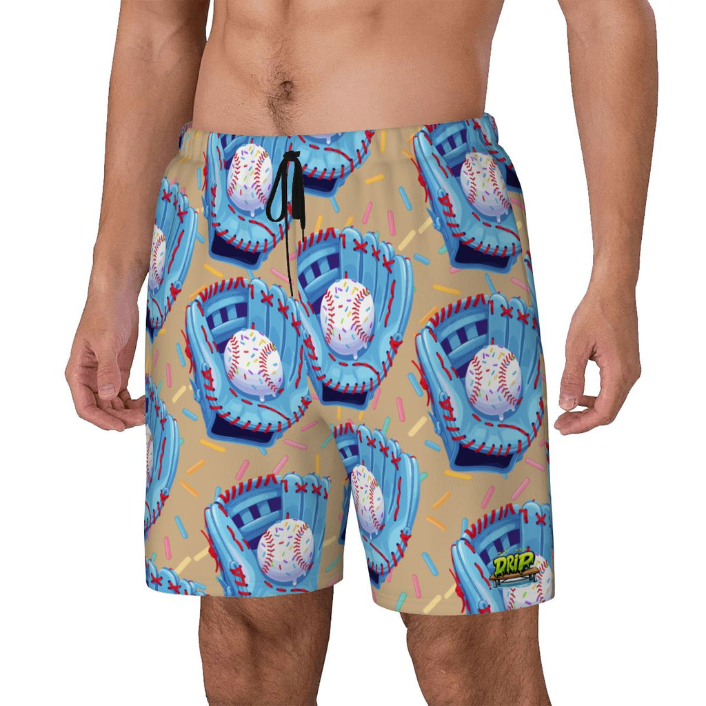 W2W Pro Mesh Hybrid Shorts - Baseball Sprinkles Drip Beige