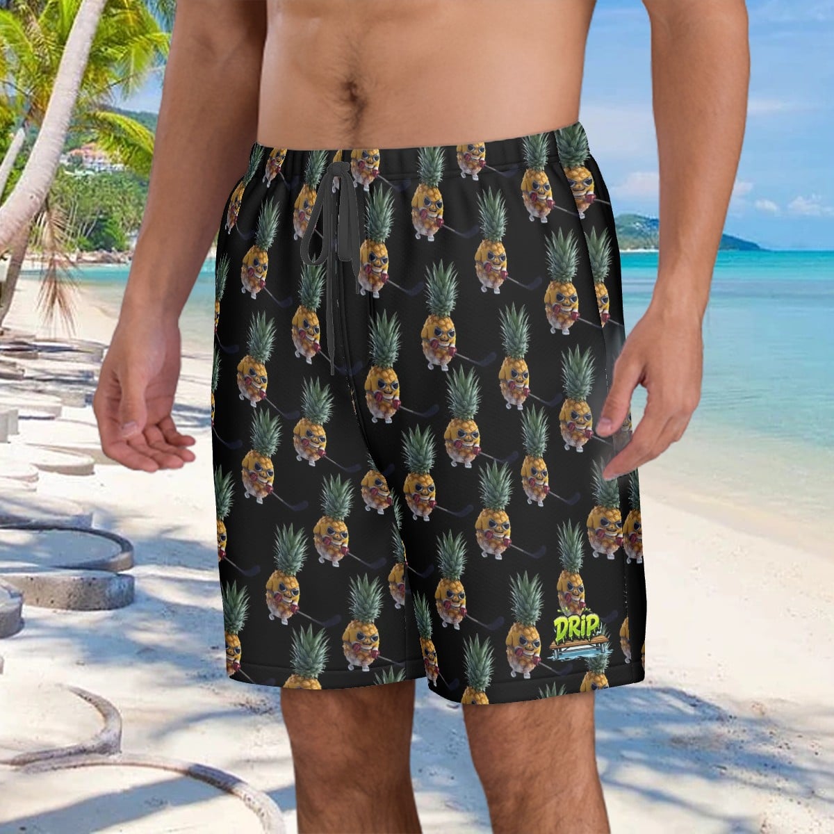 Men/Teen Swim Shorts - Piney Snipes Black