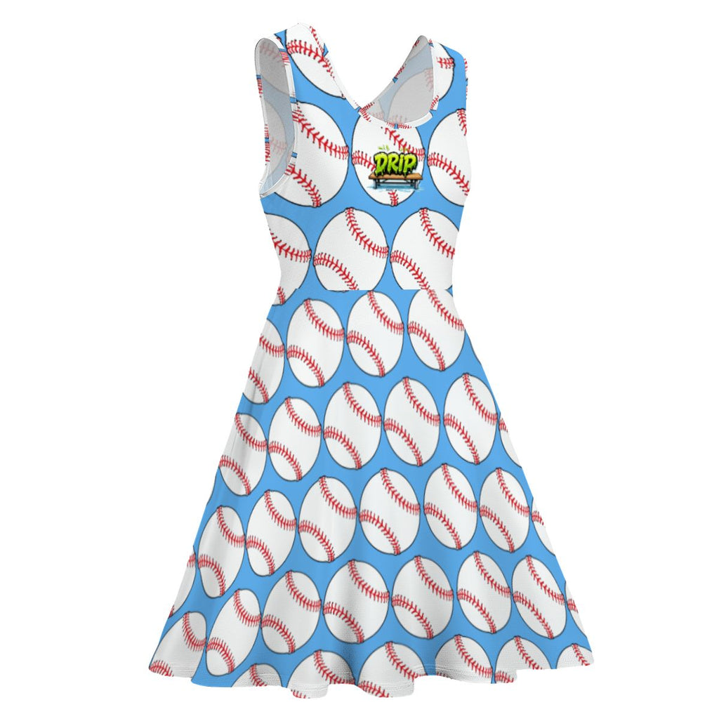 Women's Game Day Dress - Classic Baseball Blue