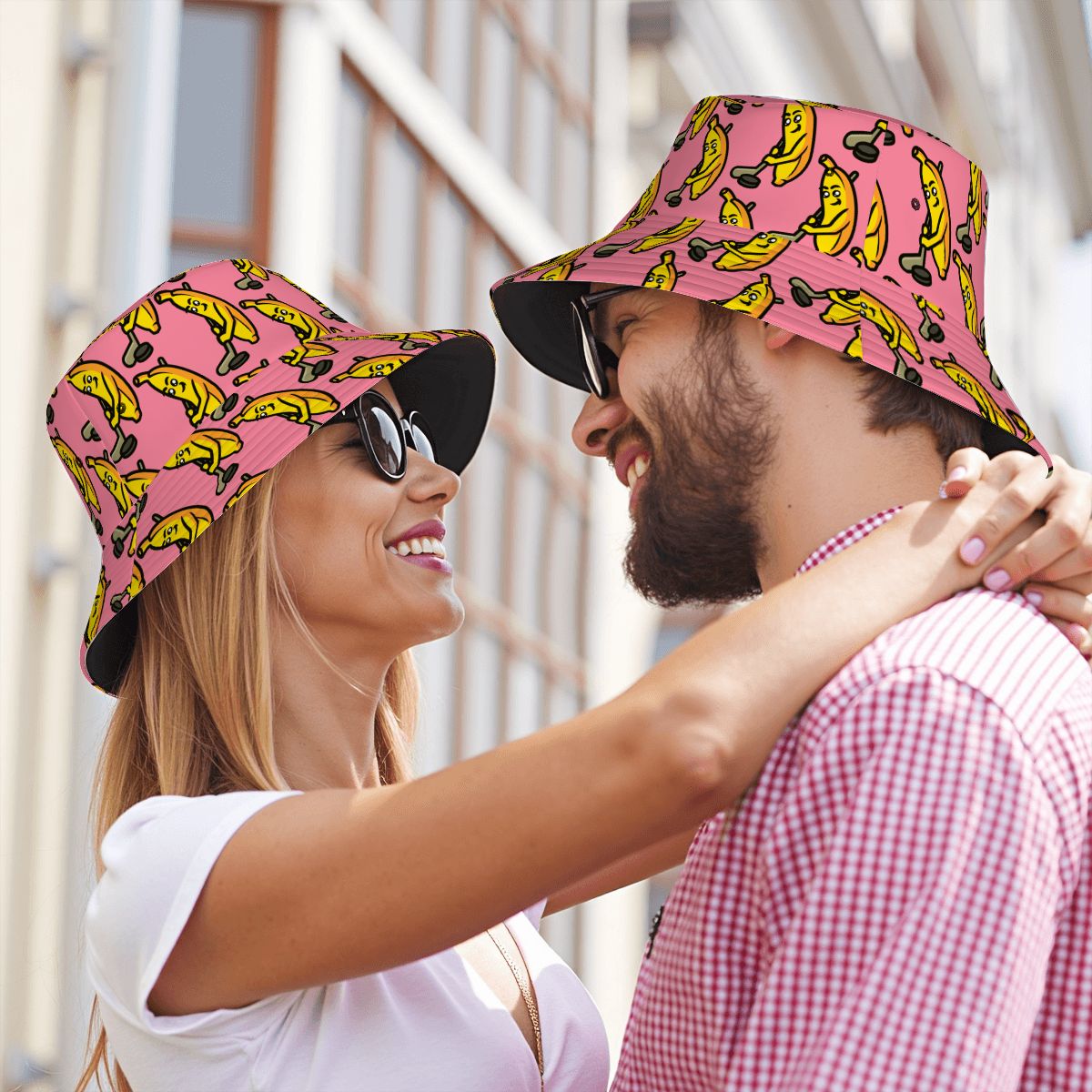 Drip Bucket Hat - Bananas For Hockey Pink
