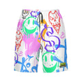 Men/Teen Swim Shorts - Graffiti White