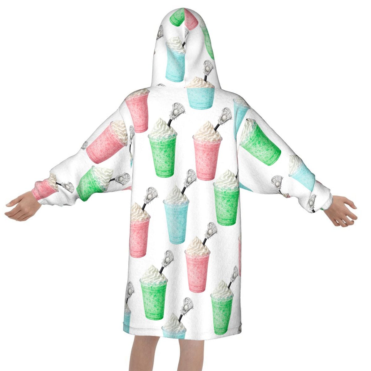 Youth Blanket Sweatshirt - Ice Cream Lacrosse White