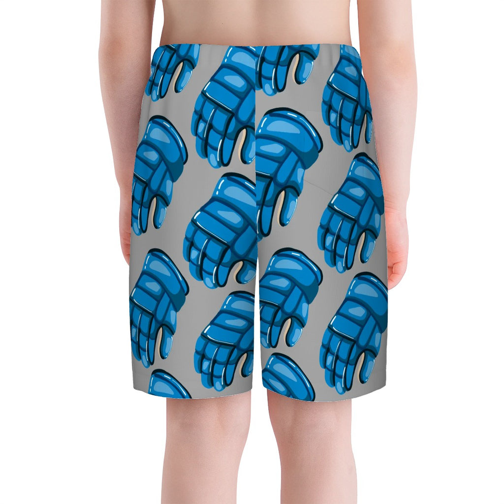 Youth Swim Shorts - Blue Hockey Gloves