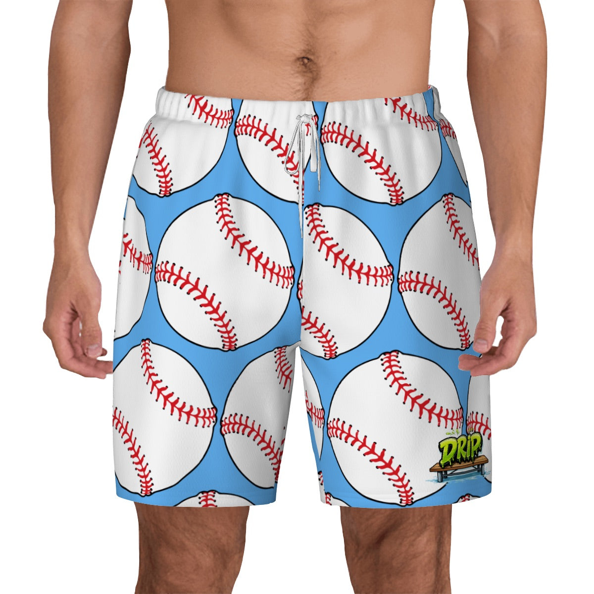 W2W Pro Mesh Hybrid Shorts - Blue Classic Baseballs