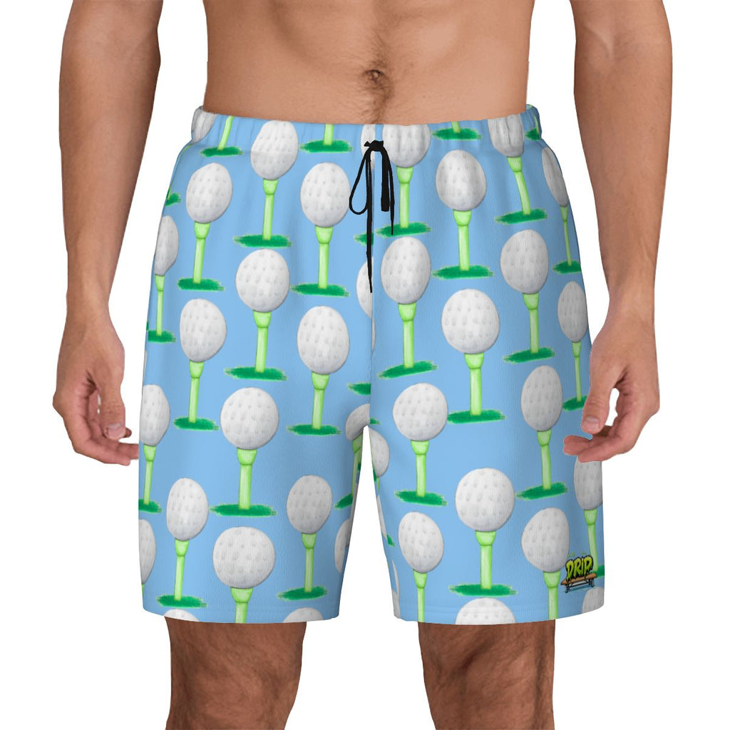 W2W Pro Mesh Hybrid Shorts - Golf Ball and Tee Ice Blue